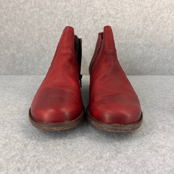 Josef Seibel‎ Womens 38 US 7 - 7.5 Bordeaux Red Leather Ankle Boots Sienna NIB - Picture 9 of 13